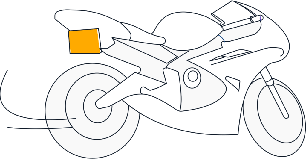 Porte plaque d'immatriculation format européen pour quads / motos