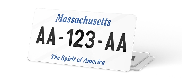 Plaque immatriculation USA 30×15 Massachusetts