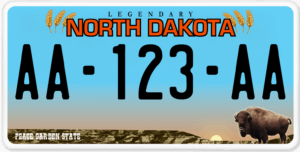 Plaque USA 30×15 Dakota du Nord