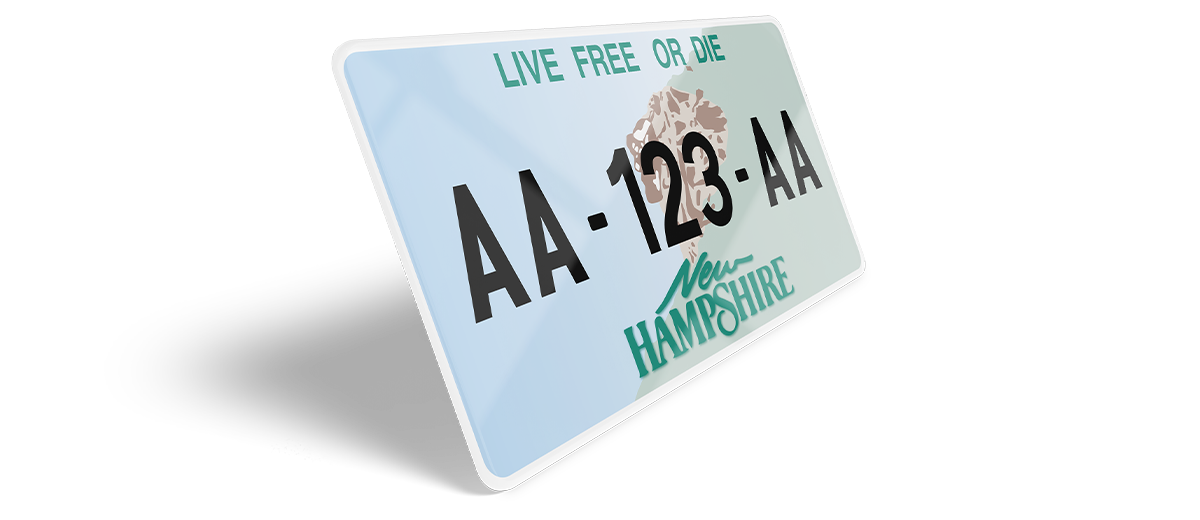 Plaque immatriculation USA 30x15 New Hampshire