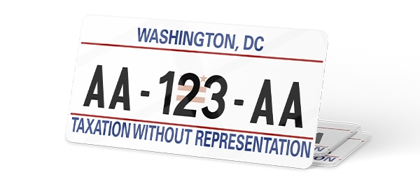 Plaque immatriculation USA 30×15 Washington DC