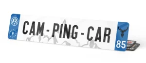 Plaque immatriculation Camping Car – 520×110 – 100% Personnalisée