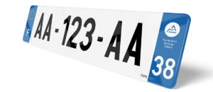 Plaque immatriculation AUTO – 520×110 – 38 – Isère