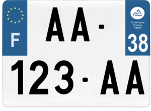 Plaque 4×4 – 275×200 – 38 – Isère