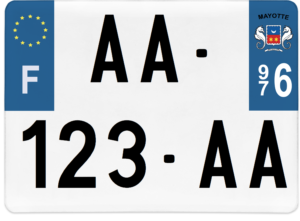 Plaque 4×4 – 275×200 – 976 – Mayotte