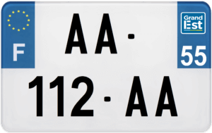 Plaque immatriculation MOTO – 210×130 – 55 – Meuse