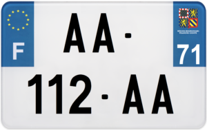 Plaque MOTO – 210×130 – 71 – Saône-et-loire