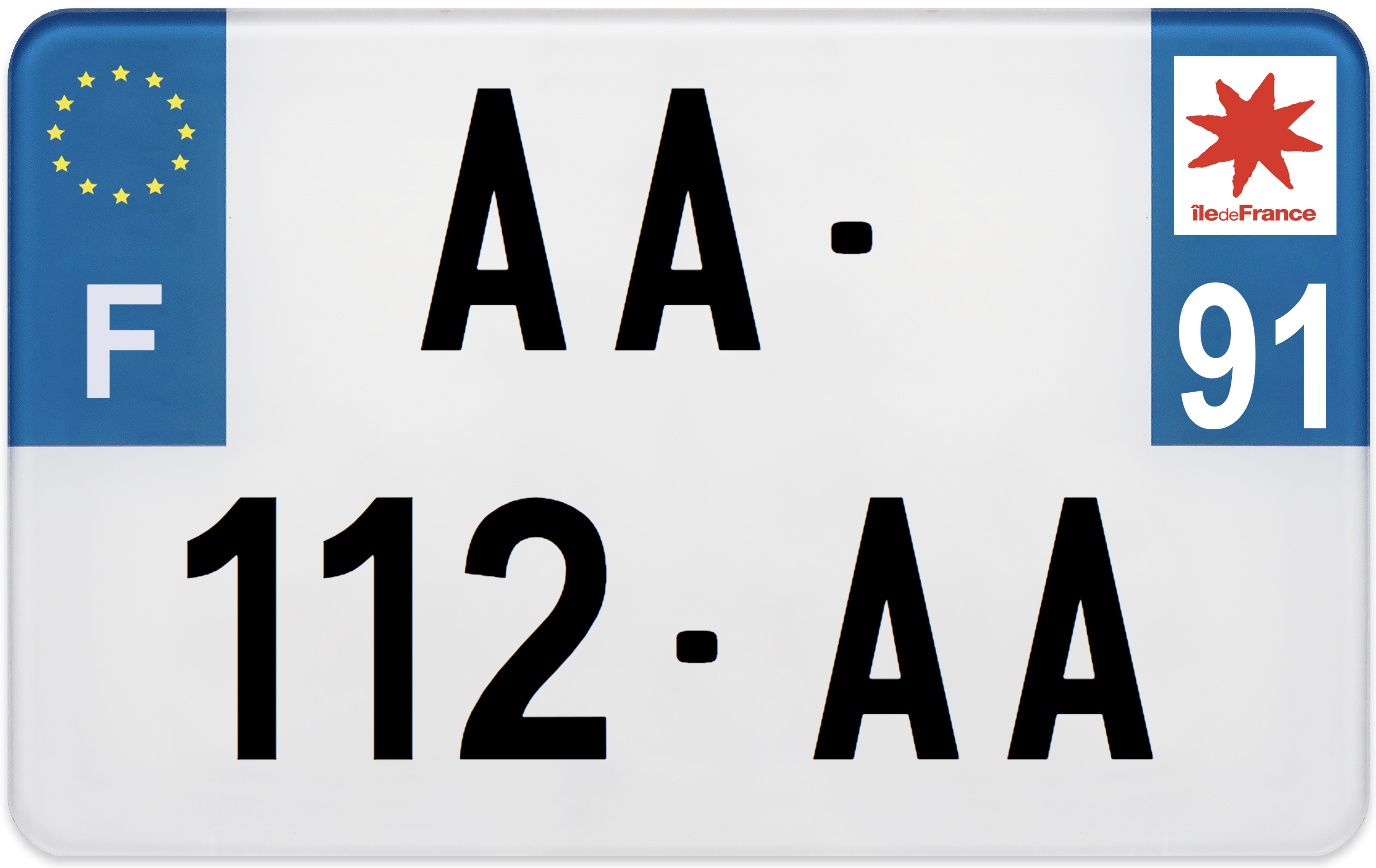 Plaque Immatriculation Moto 21x14.5 cm (100% Homologuée)