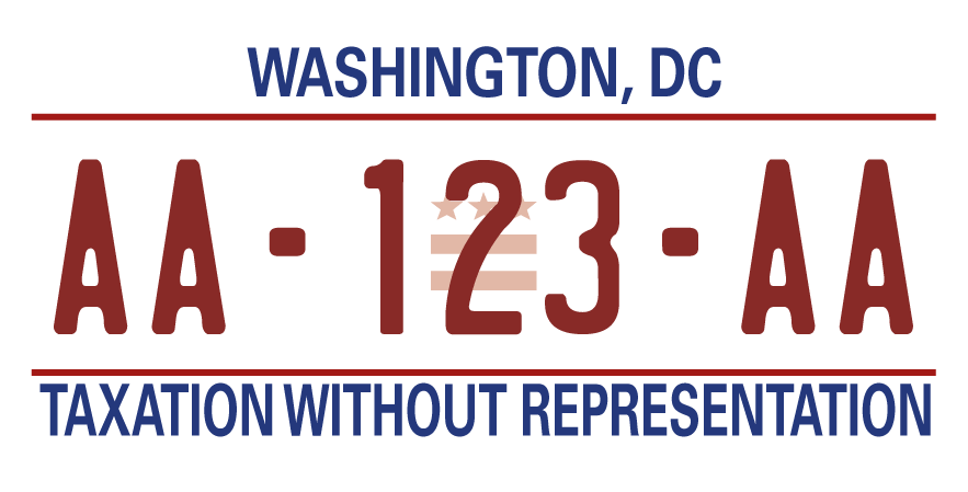 Plaque d'immatriculation américaine - WASHINGTON DC 21748 (Relief)