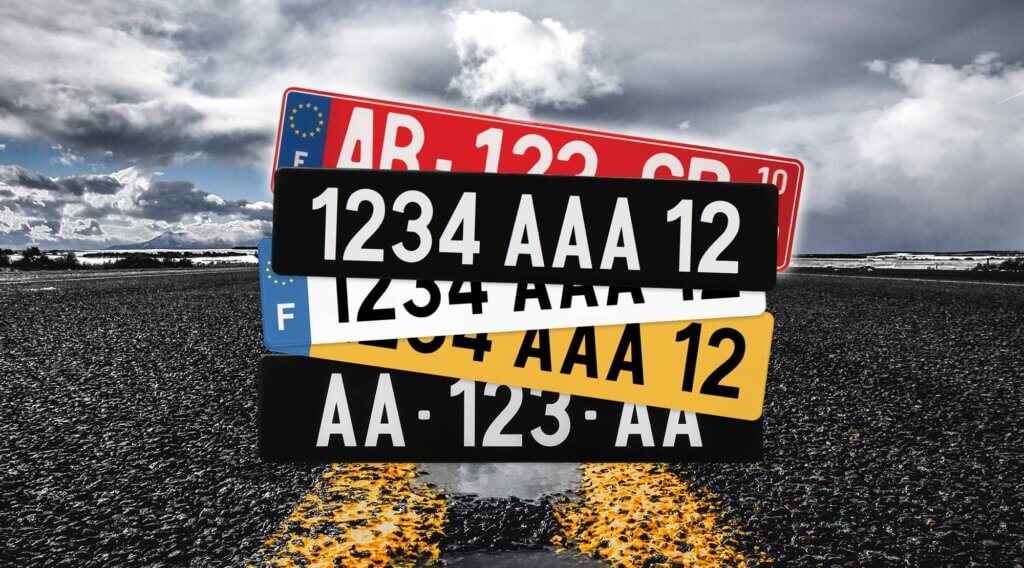 Commander sa plaque d’immatriculation Rouge, Noire ou Jaune