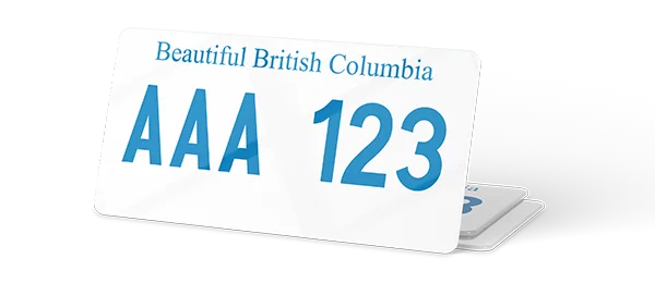 Plaque immatriculation Canada 30×15 British Columbia