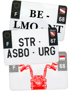 Plaque Moto – 210×130 – Alsace