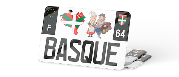 Plaque immatriculation Moto – 210×130 – Pays basque