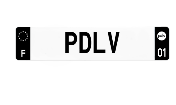 Plaque immatriculation personnalisée PDLV