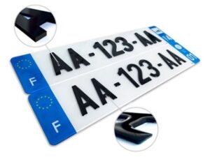 Acheter Plaque immatriculation voiture aluminium haut de gamme