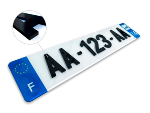 (3D) Plaque Immatriculation Auto – Relief 3D – 520×110