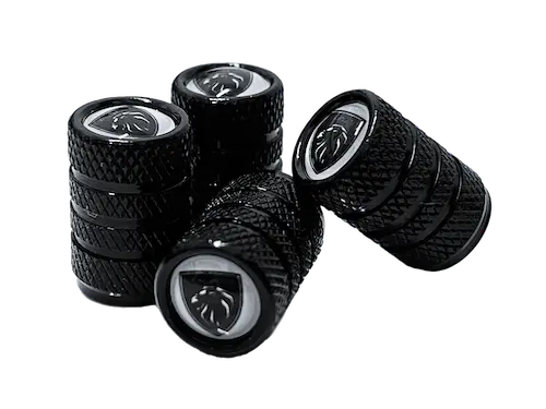 Taille Le noir 4 bouchons de Valve de pneu de voiture, couvercle