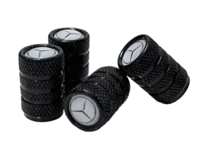 Bouchon valve de pneu (x4) – Noir – Mercedes Benz