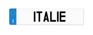 Plaque immatriculation Italie