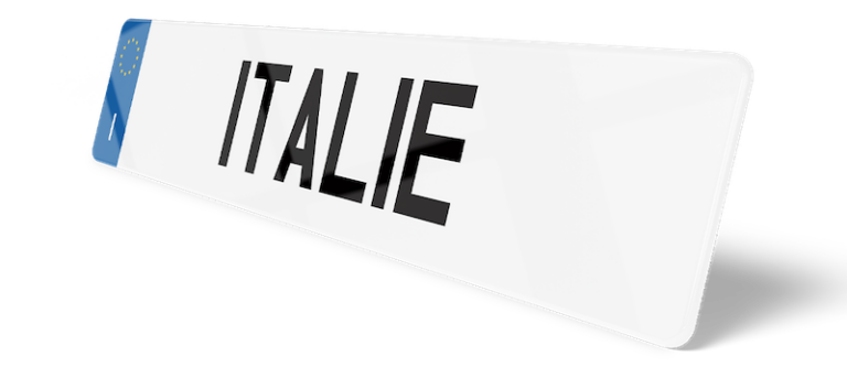Autocollants Plaque Immatriculation Italie 4R - Province Milano - Plaque Rigide 4x11 Cm - Résistant Intempéries