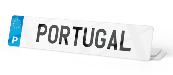 2 Stickers Drapeau Portugal Style Plaque Immatriculation - Autocollants Vinyle Qualité 4.66x10.23 Cm - Pour Valise, Voiture - 2