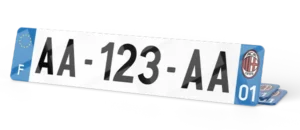 Plaque Immatriculation auto – 520×110 – AC Milan football