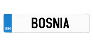 Plaque immatriculation Bosnie-Herzégovine