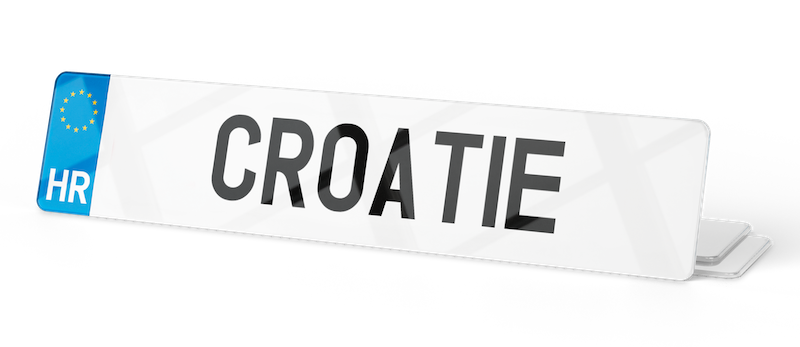 Plaque Immatriculation Croatie