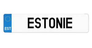 Plaque immatriculation Estonie
