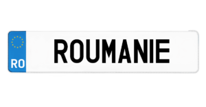 Plaque immatriculation Roumanie