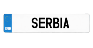 Plaque immatriculation Serbie