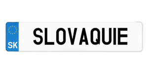Plaque immatriculation Slovaquie