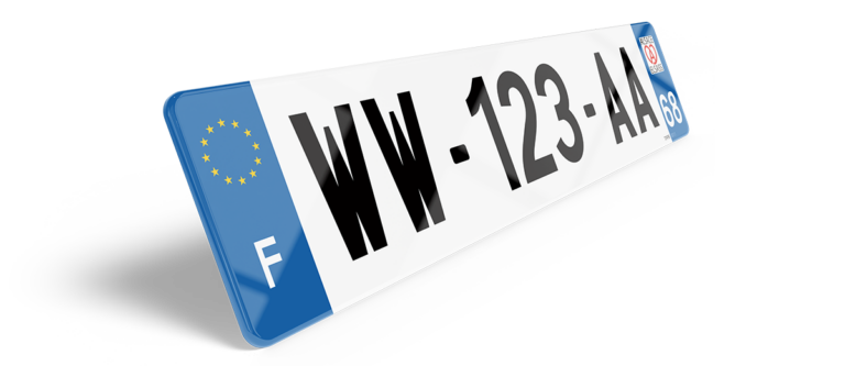 TRANKIELO® - Plaques D'immatriculation Rondes En Plastique (1-20) - Design Durable