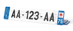 Plaque Immatriculation Auto – 520×110 – Fond Tesla 1