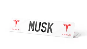 Plaque Immatriculation Auto – 520×110 – Fond Tesla 3
