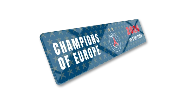 Plaque Immatriculation Auto – 520×110 – PSG  Champions Of Europe 2026