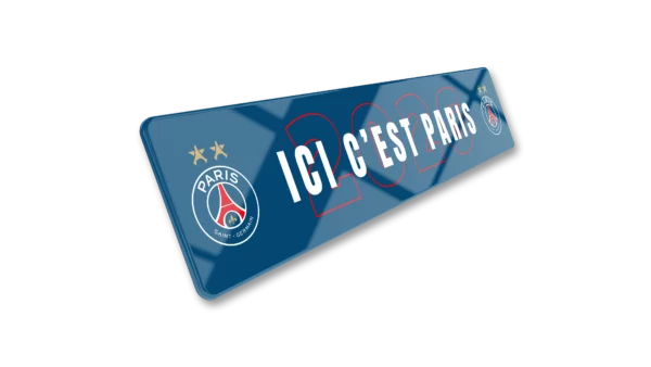 Plaque Immatriculation Auto – 520×110 – PSG  Champions Ici 2026